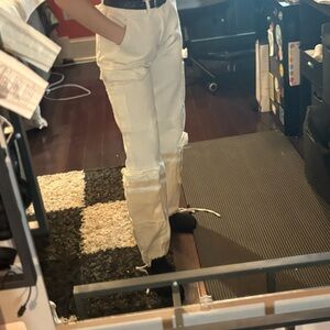 QYANGG White Baggy Cargo Pants High Waisted